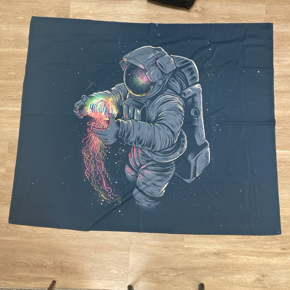 Society 6 astronaut jelly fish tapestry